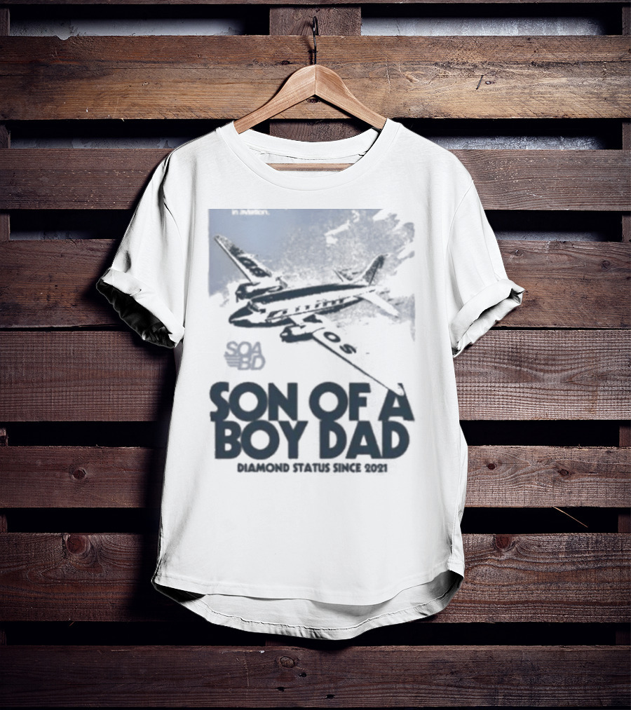 Son Of A Boy Dad Airline Pocket T-Shirt