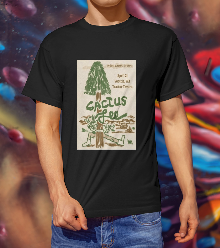 West Coast Tour Cactus Lee Seattle WA Tractor Tavern April 21 2026 T-Shirt
