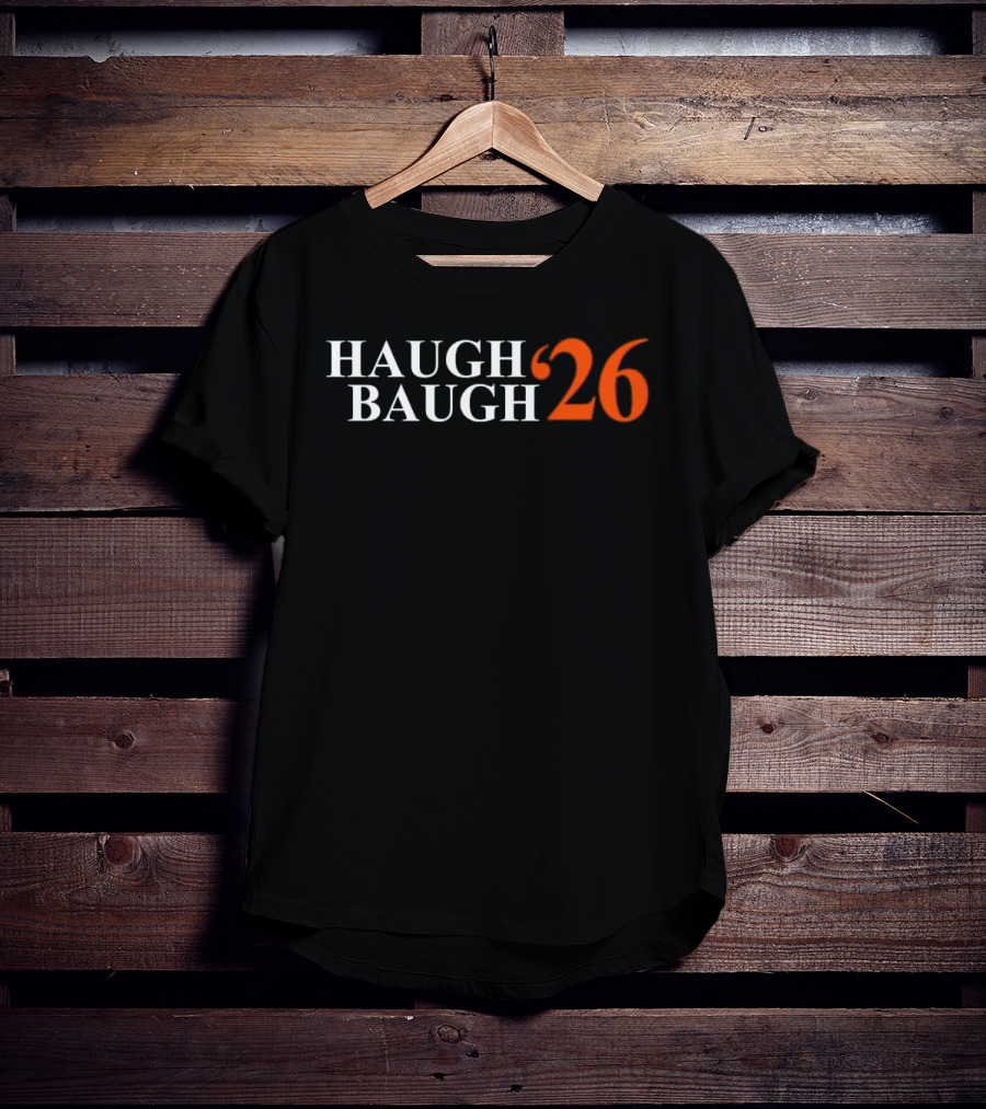 Haugh Baugh 26 Bold White Orange T-Shirt