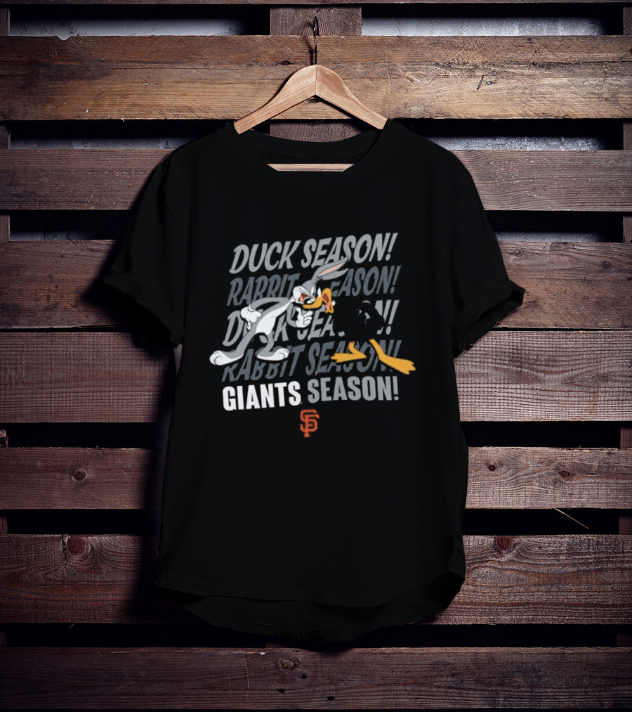 San Francisco Giants Looney Tunes Duck Rabbit Giants Season Bugs Daffy T-Shirt