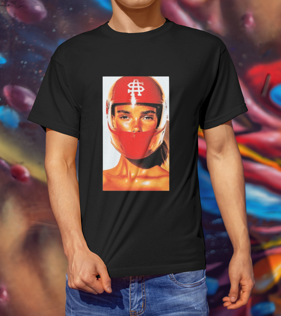 Sauna Sa Race Girl Helmet Icon Red Racing T-Shirt