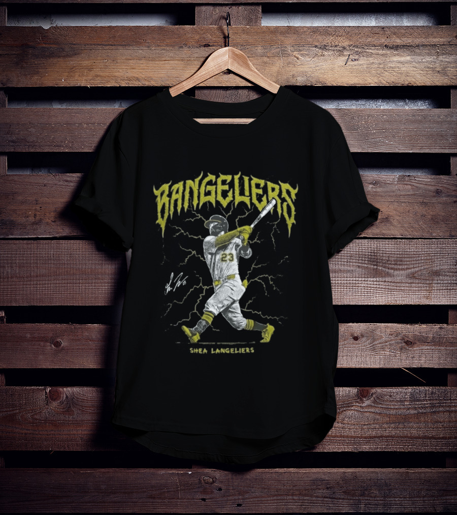 Bangeliers Shea Langeliers 23 Baseball Lightning T-Shirt