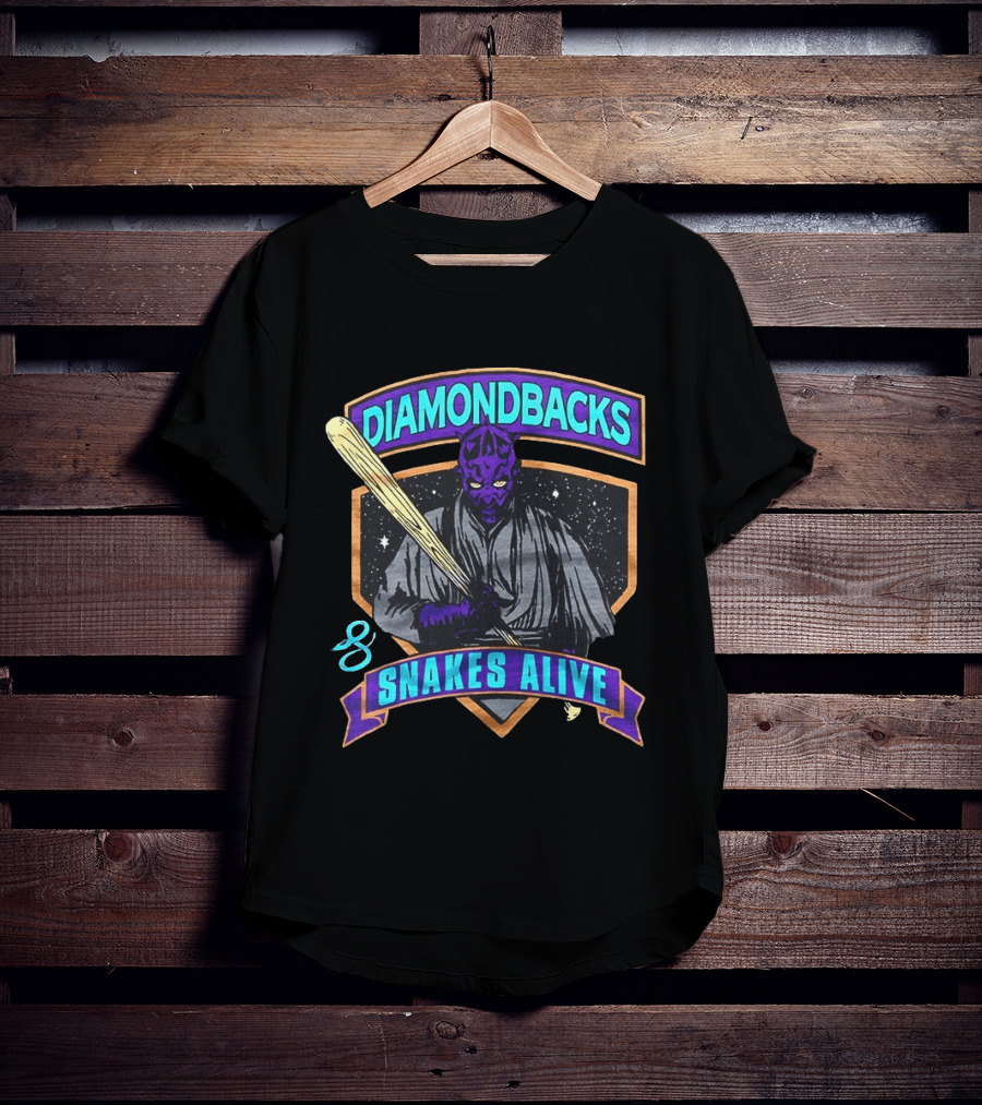 Diamondbacks Snakes Alive Baseball Jedi Warrior T-Shirt