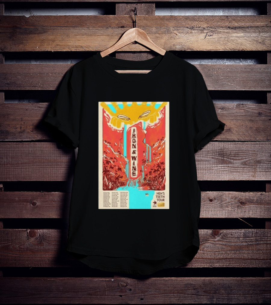 Iron And Wine Hens Teeth Tour 2026 Vintage Style Concert T-Shirt