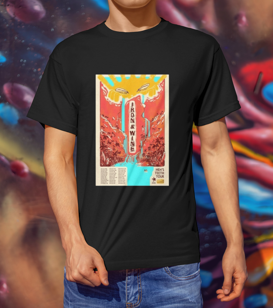Iron And Wine Hens Teeth Tour 2026 Vintage Style Concert T-Shirt