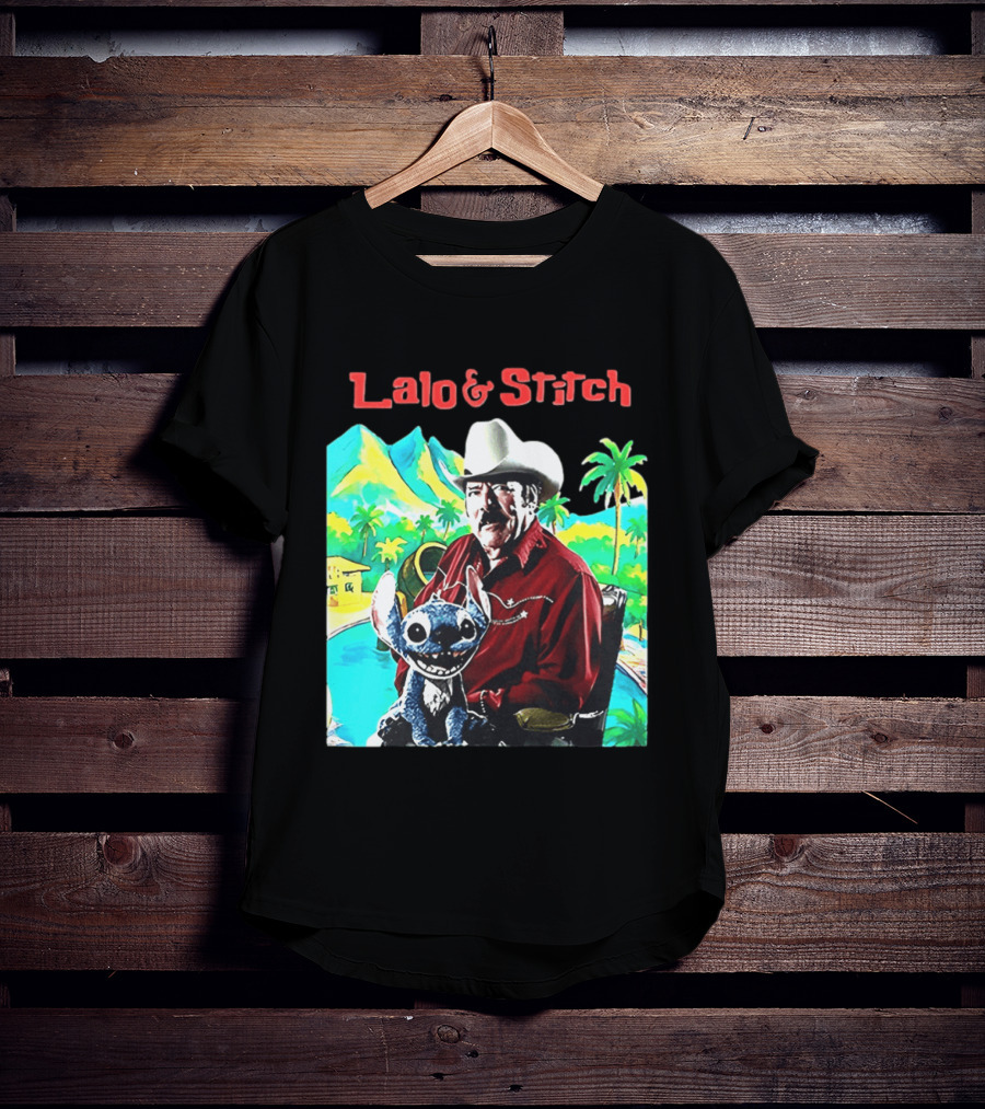 Lalo And Stitch Cowboy Hat Tropical T-Shirt