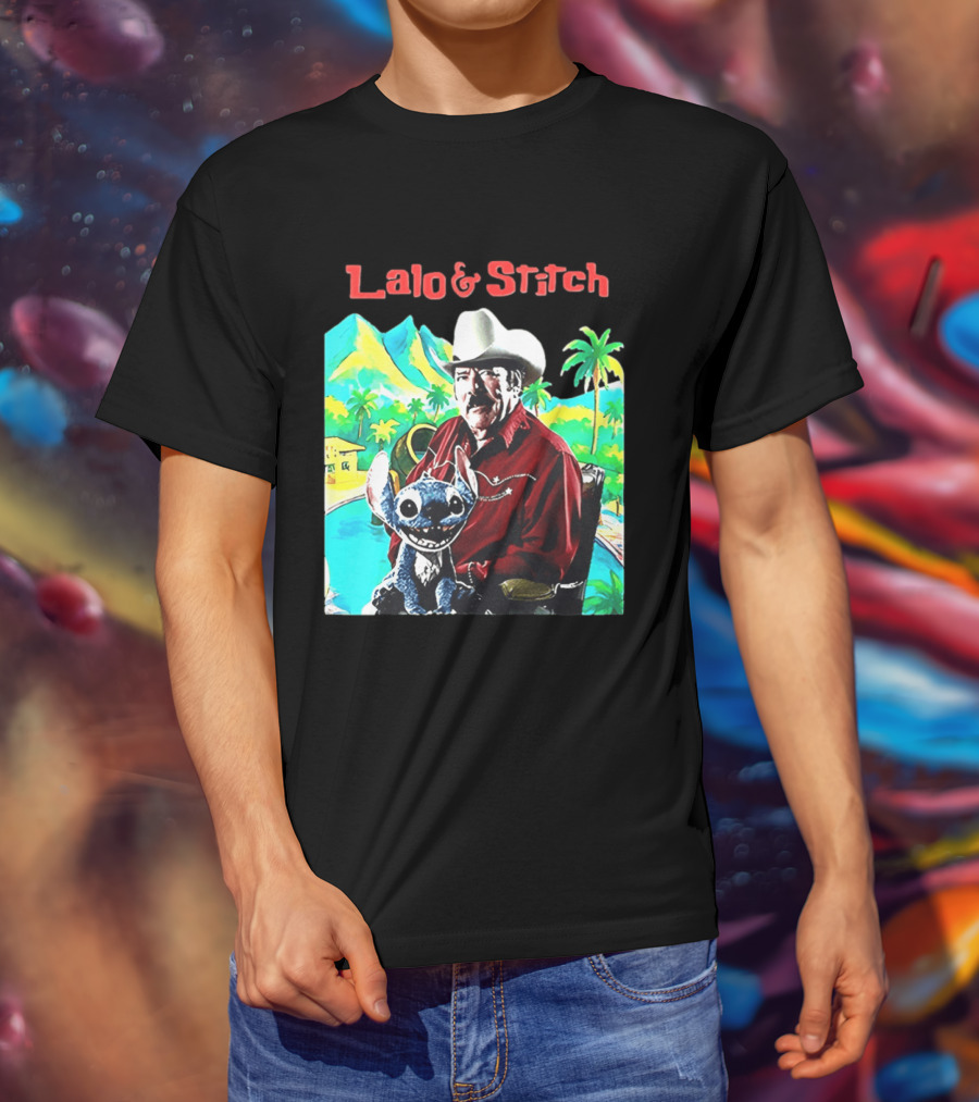 Lalo And Stitch Cowboy Hat Tropical T-Shirt