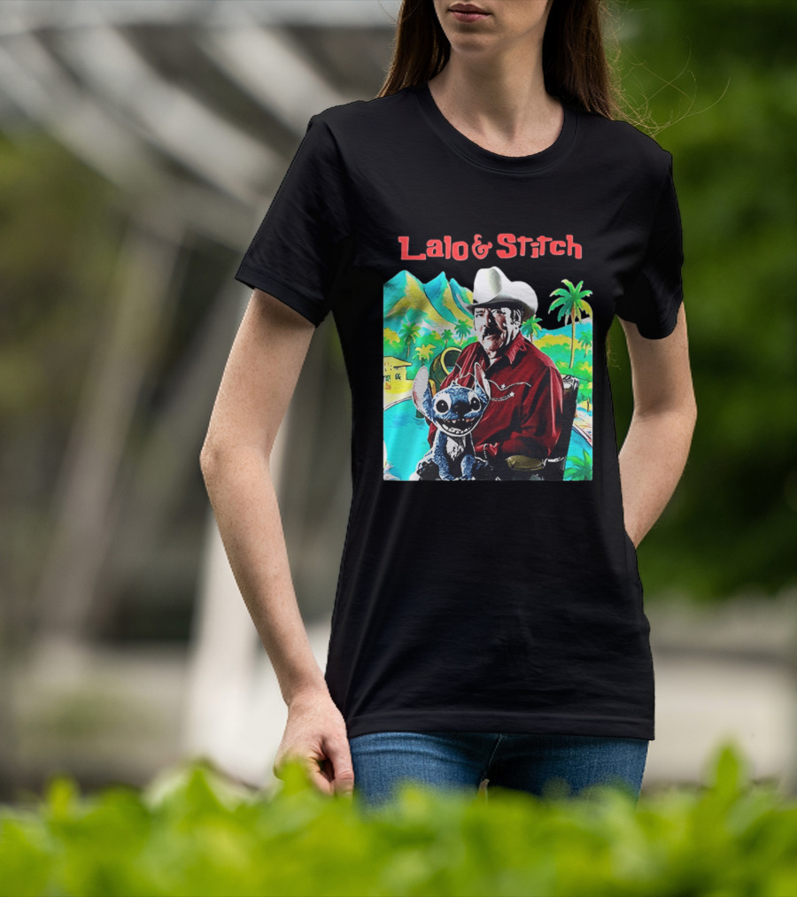 Lalo And Stitch Cowboy Hat Tropical T-Shirt