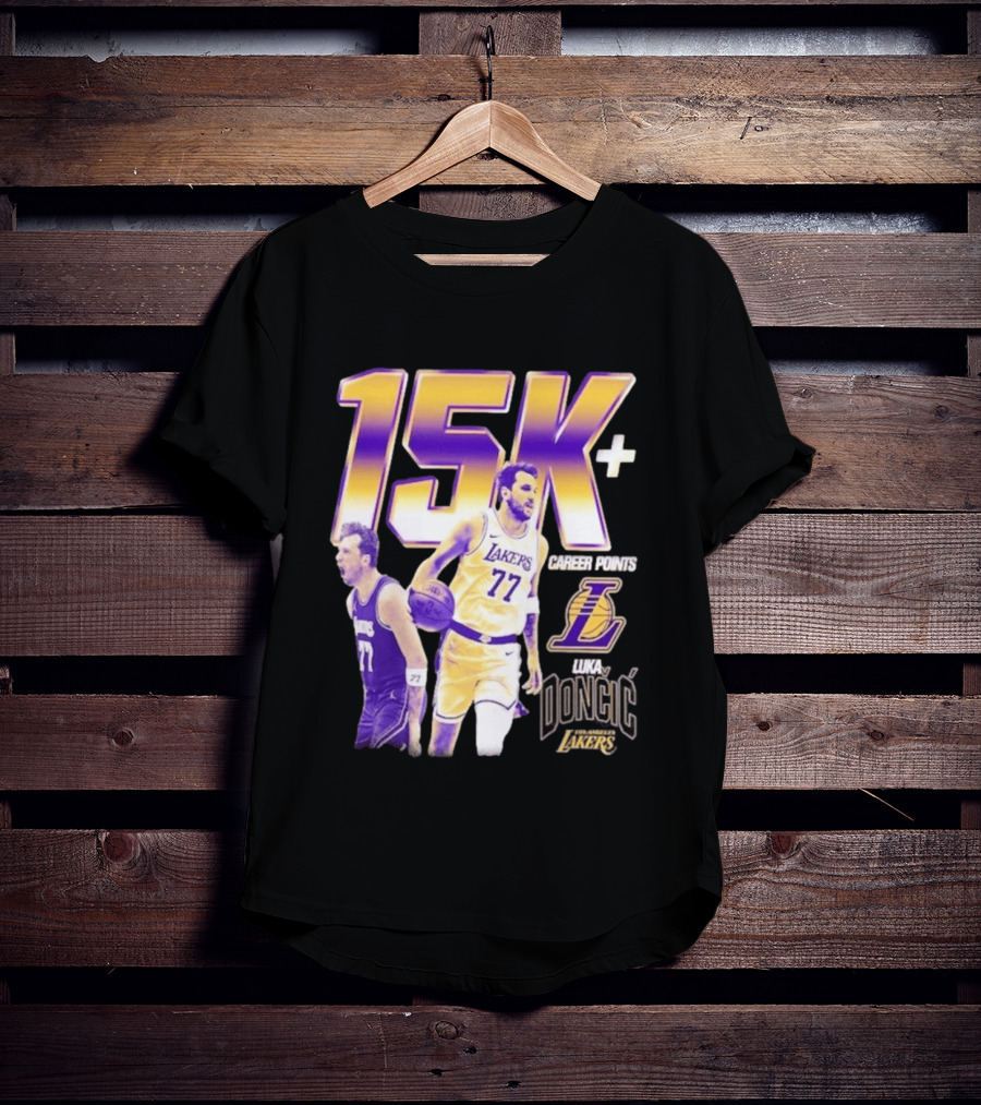 15K Career Points Luka Dončić Los Angeles Lakers T-Shirt