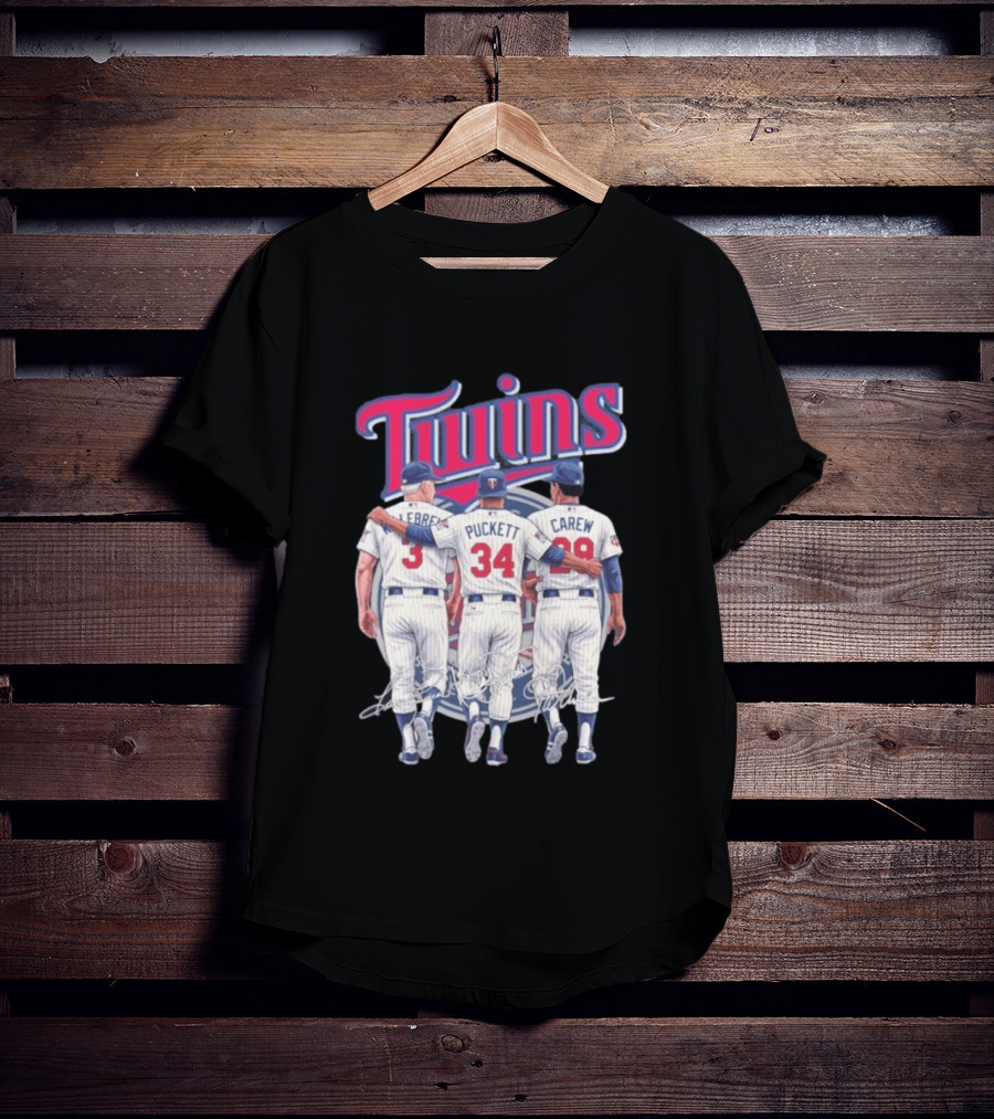 Minnesota Twins Legends Harmon Killebrew Kirby Puckett Rod Carew Classic Baseball T-Shirt