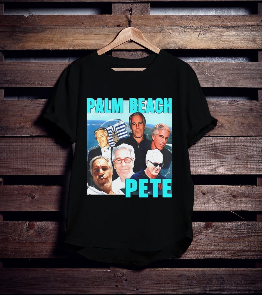 Palm Beach Pete Meme Jeffrey Epstein Faces Collage T-Shirt
