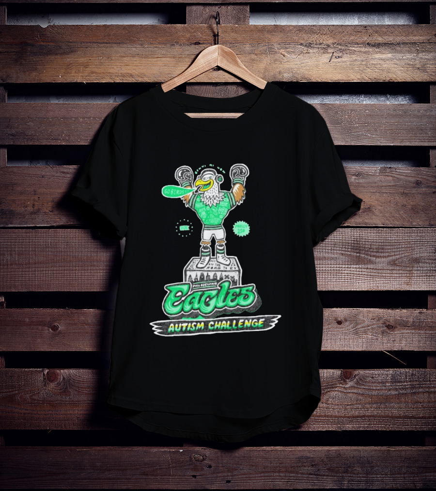 Philadelphia Eagles Autism Challenge Go Birds Boxing Philly 250 T-Shirt