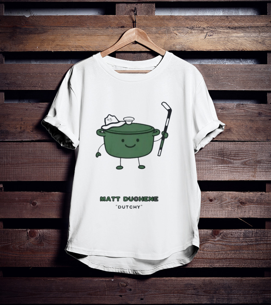 Matt Duchene Dutchy Hockey Pot Character With Cap And Stick T-Shirt