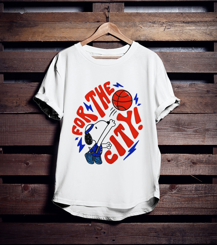 Snoopy For The City Oklahoma City Thunder NBA Basketball T-Shirt