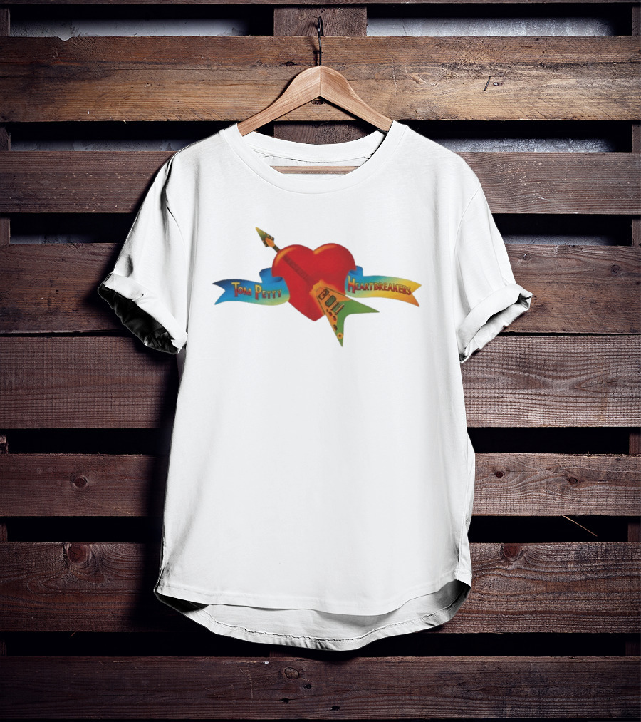 Tom Petty Heartbreakers Heart With Guitar T-Shirt