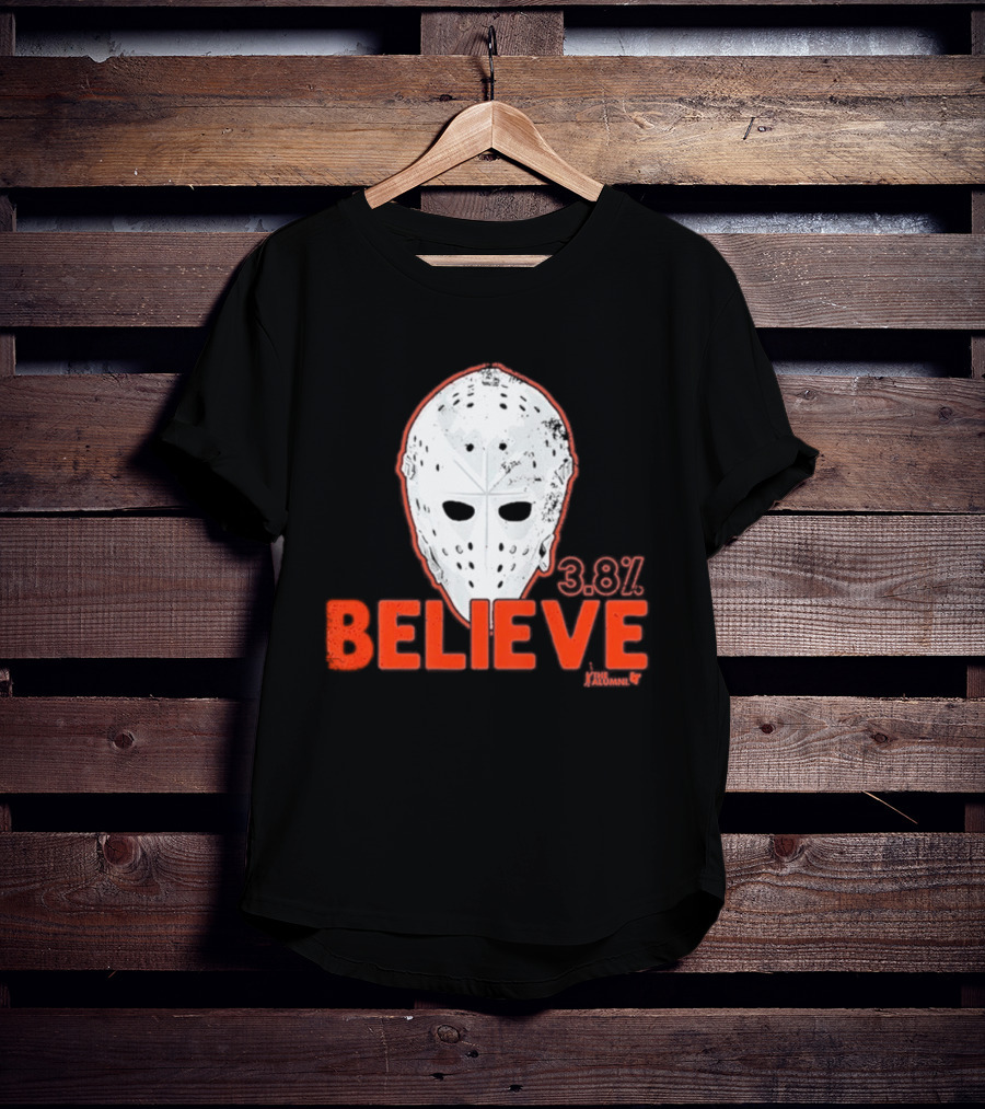 Bernie Parent Believe 33 Mask Philadelphia Hockey Legend T-Shirt