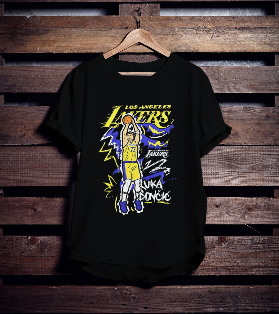 Los Angeles Lakers Luka Doncic 2026 NBA Basketball Icon Chalk T-Shirt