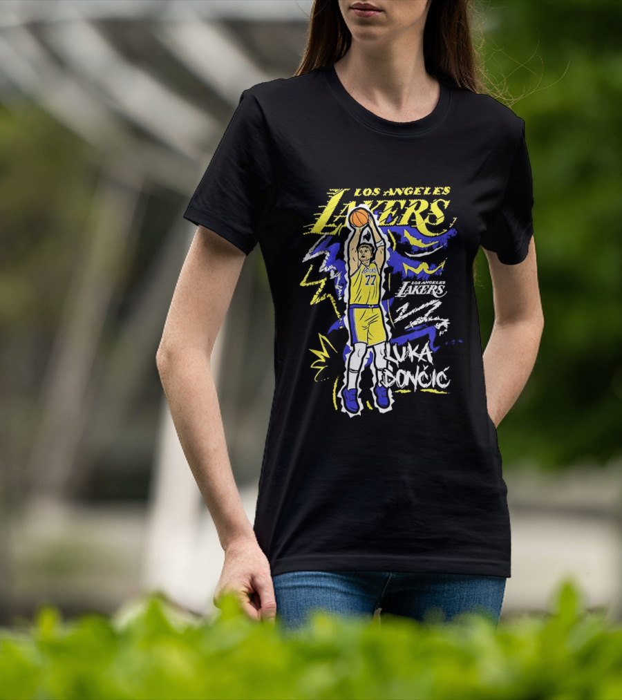 Los Angeles Lakers Luka Doncic 2026 NBA Basketball Icon Chalk T-Shirt