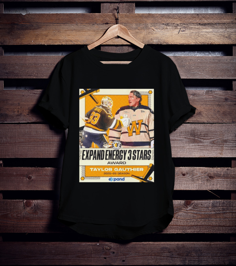 Pittsburgh Penguins Expand Energy 3 Stars Award Taylor Gauthier 2025 26 Season T-Shirt