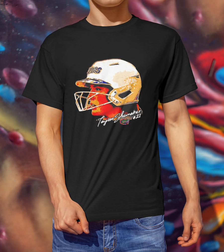 Taylor Shumaker Florida Gators Softball Big Head #21 T-Shirt