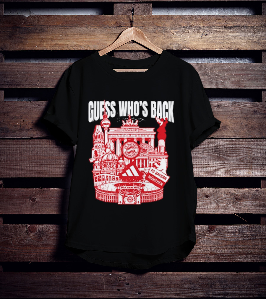 Guess Who's Back FC Bayern Munchen Iconic City Landmarks Red T-Shirt