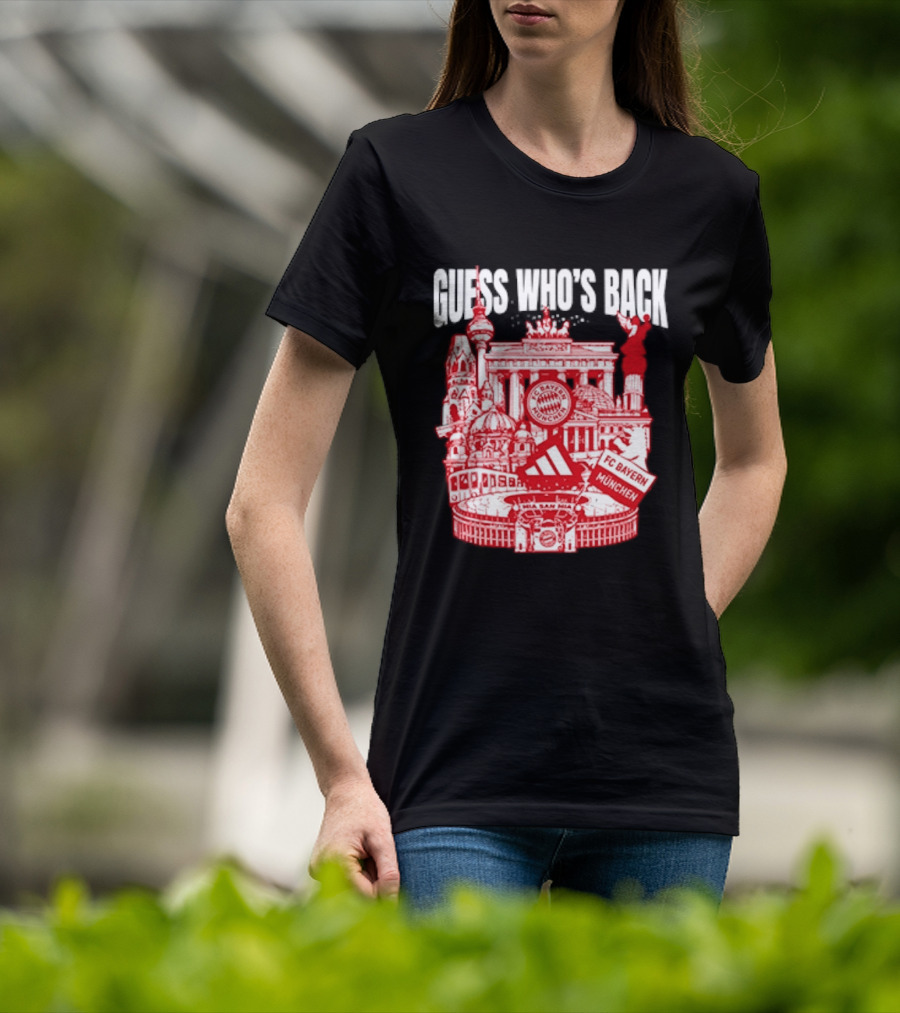 Guess Who's Back FC Bayern Munchen Iconic City Landmarks Red T-Shirt