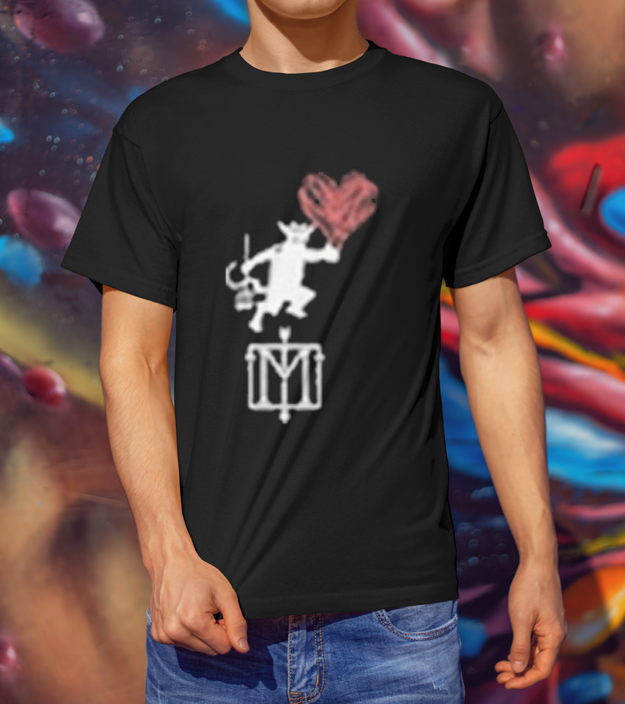 The Menzingers Heart Flame Devil Holding Heart T-Shirt
