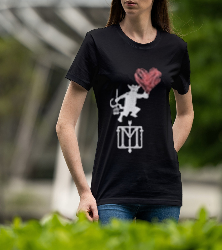 The Menzingers Heart Flame Devil Holding Heart T-Shirt