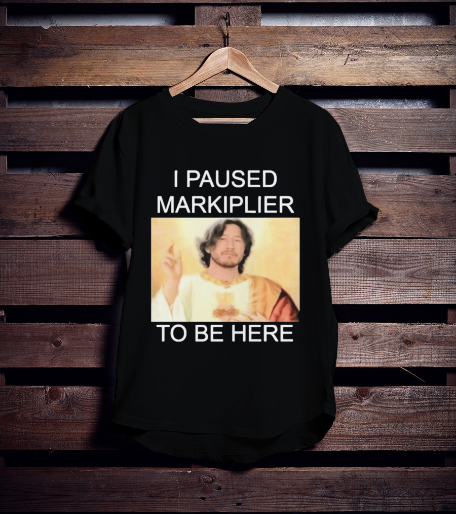 I Paused Markiplier To Be Here Iconic Gamer Fan Meme T-Shirt
