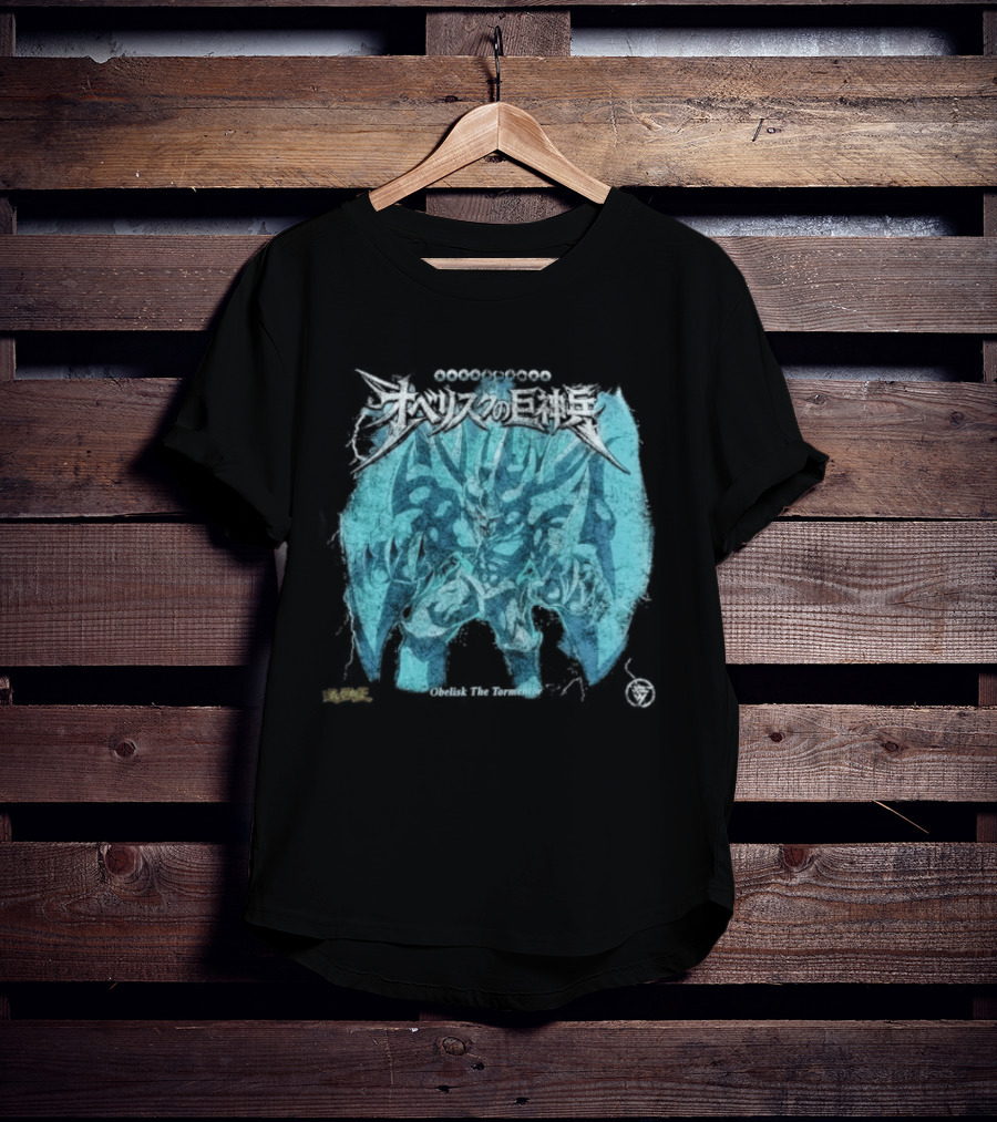 Yu Gi Oh Obelisk The Tormentor Blue Japanese Kanji T-Shirt