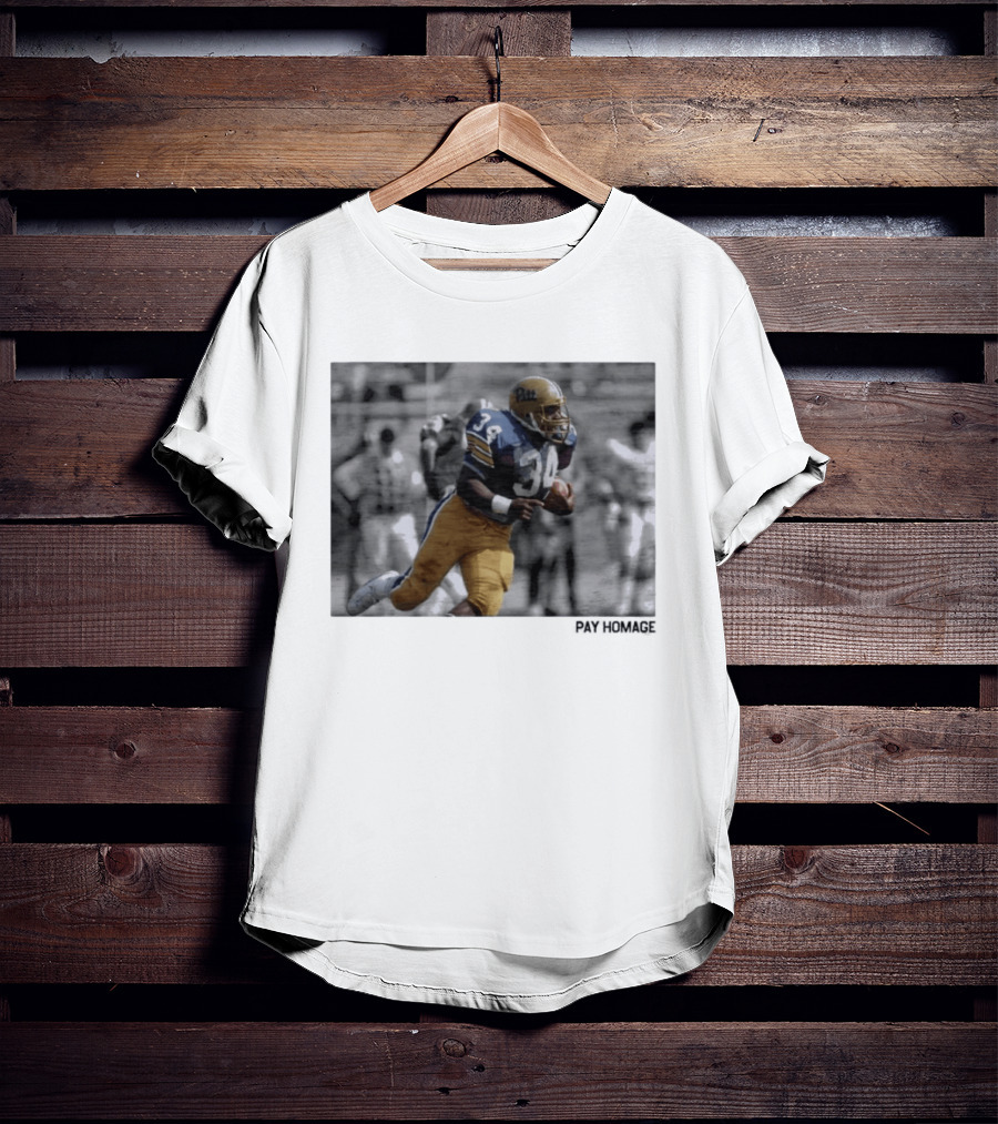 Pitt Panthers Craig Ironhead Heyward Pay Homage Sports Legend 34 T-Shirt