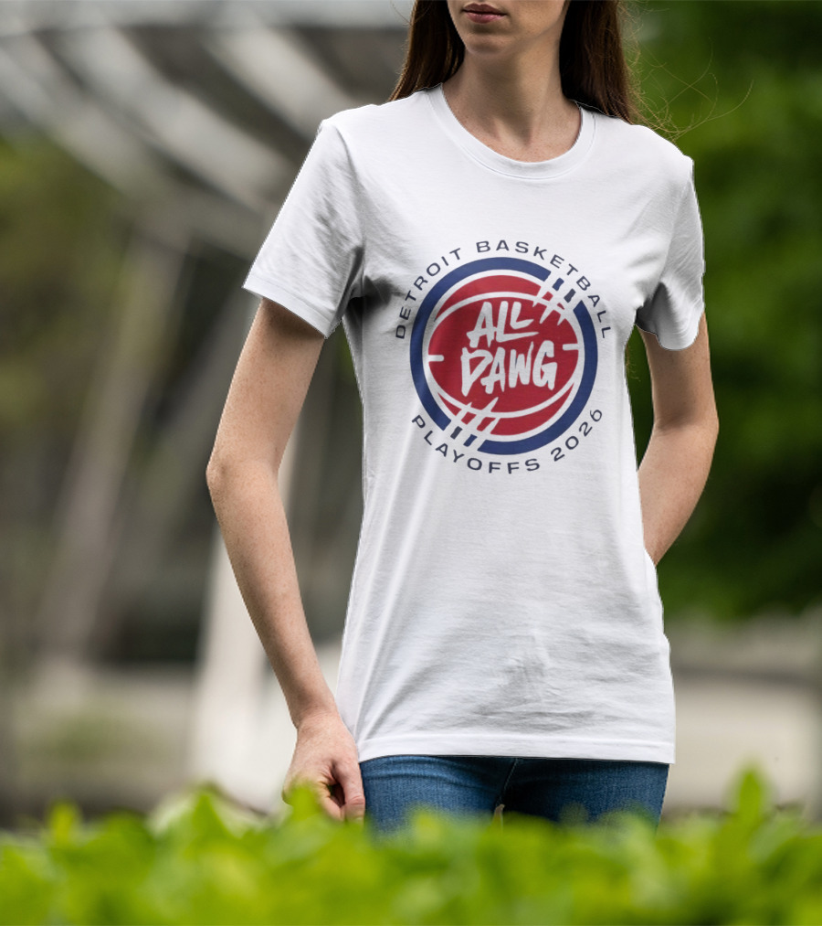 Detroit Basketball All Dawg Playoffs 2026 T-Shirt