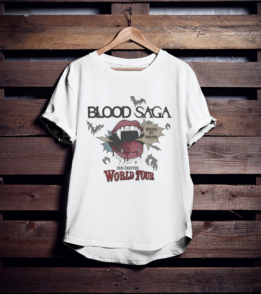 Blood Saga 2023 Hosted By Enhypen World Tour T-Shirt