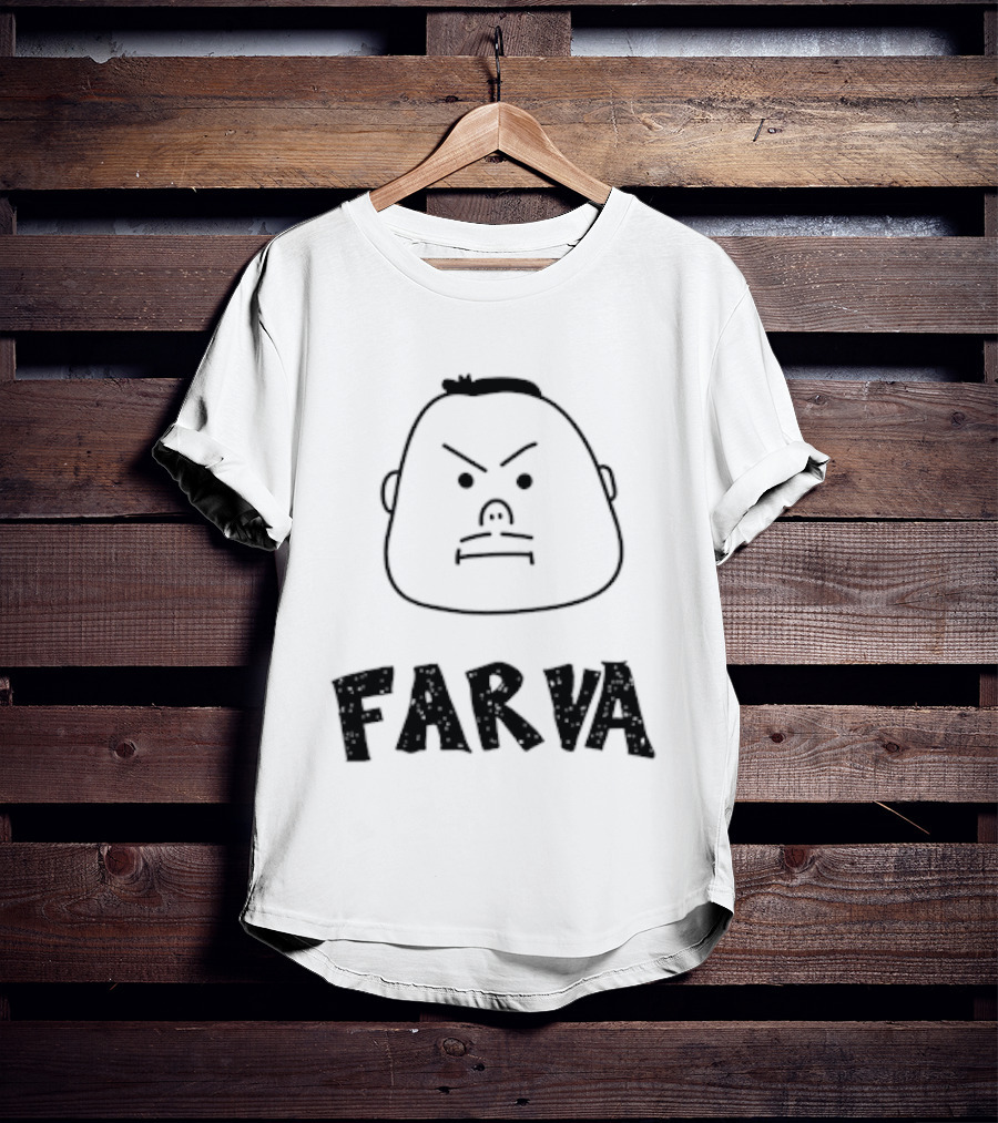 Farva Cartoon Big Head Bachelor Party Drawing T-Shirt