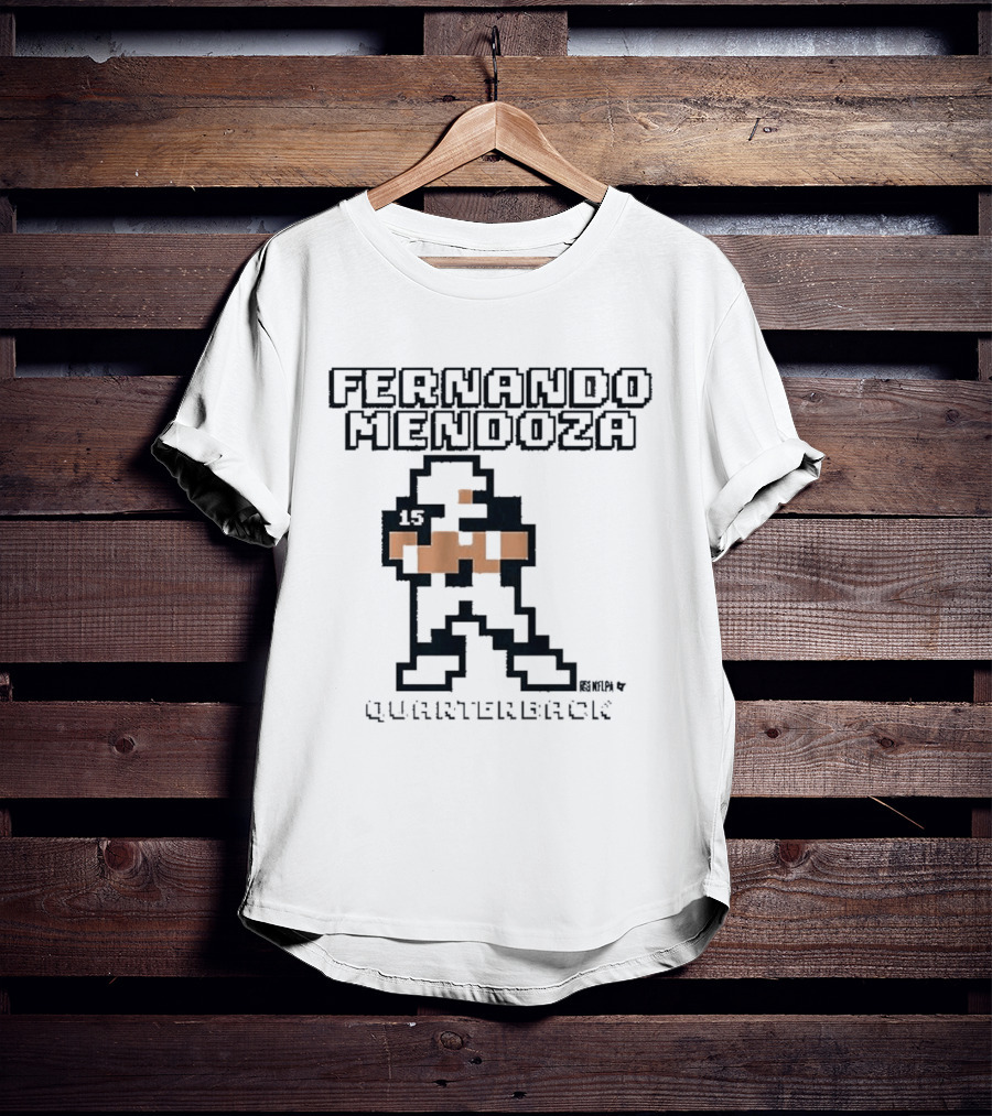 Fernando Mendoza 8 Bit Quarterback Pixels 15 T-Shirt