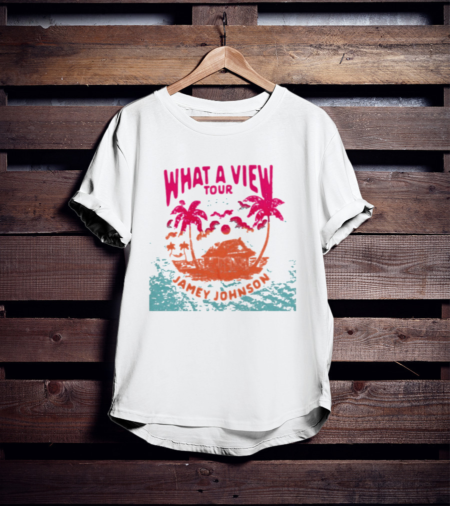 What A View Tour Jamey Johnson Tropical Palm Island T-Shirt