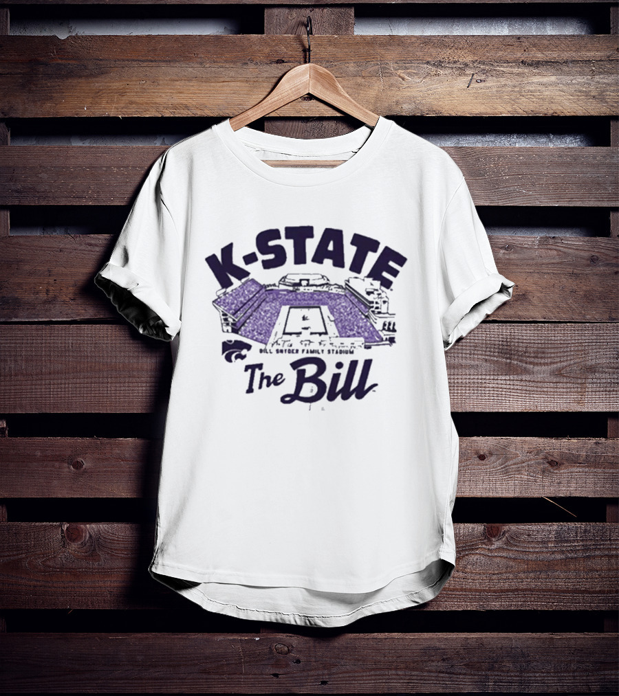 K State Wildcats Bill Snyder Family Stadium Rally The Bill Purple Stadium T-Shirt