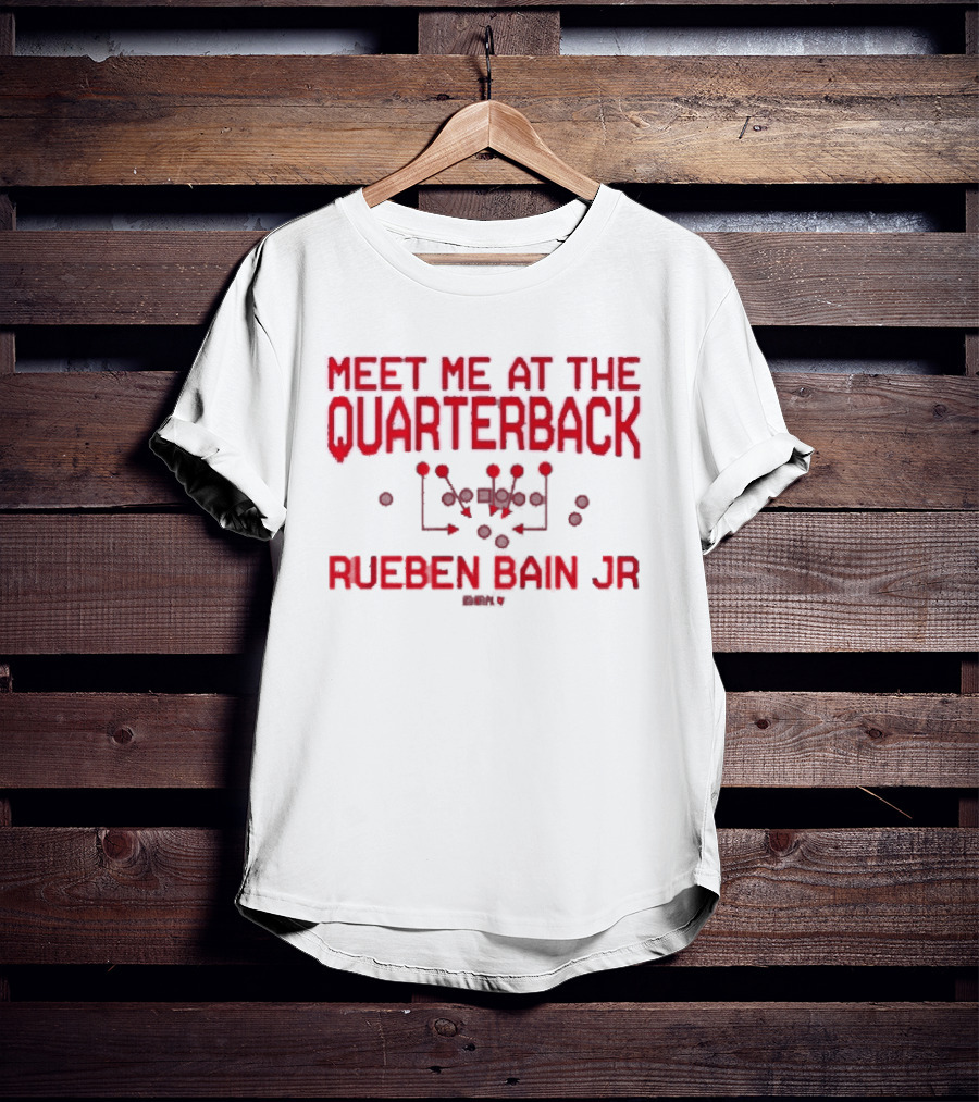 Meet Me At The Quarterback Rueben Bain Jr Playbook Formation T-Shirt