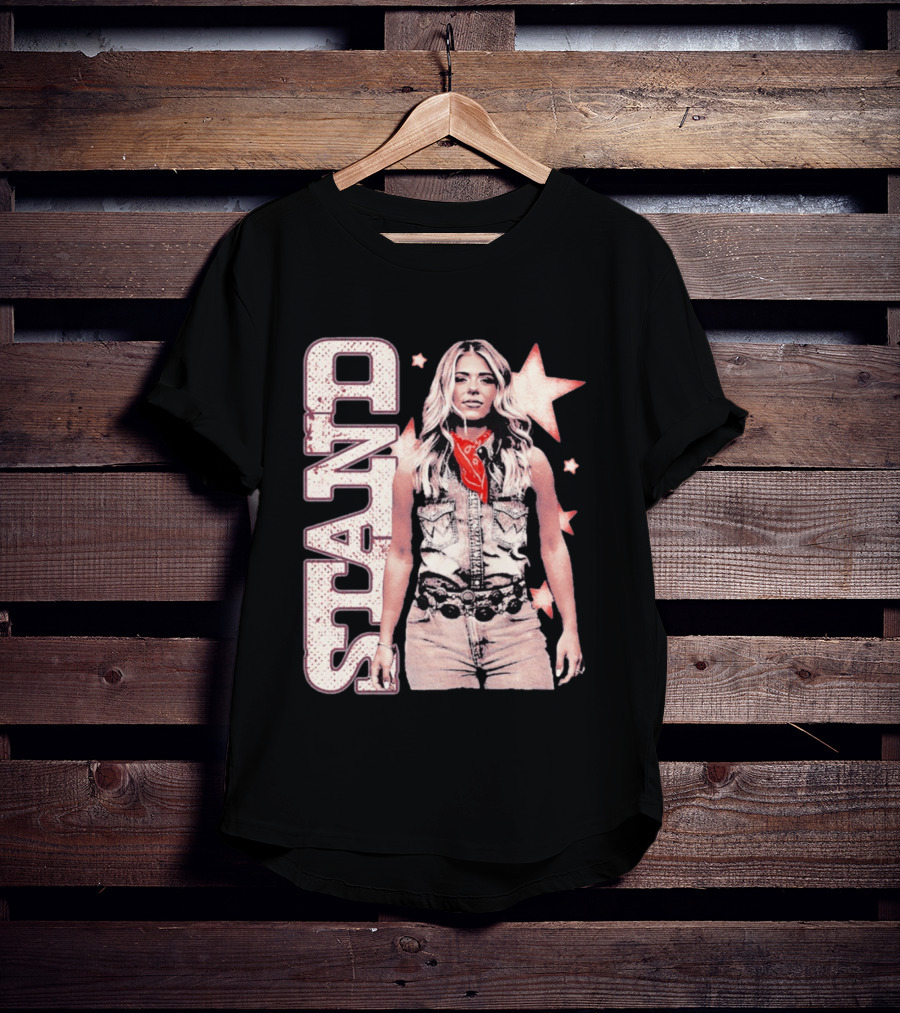Anne Wilson Stand Stars Vintage Denim Vest And Red Bandana T-Shirt