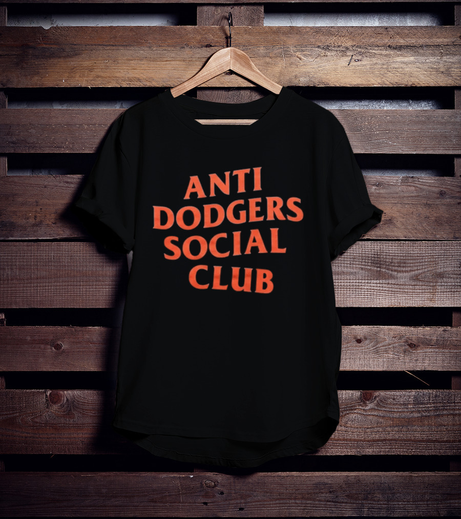 Anti Dodgers Social Club Trendy Baseball Rivalry T-Shirt