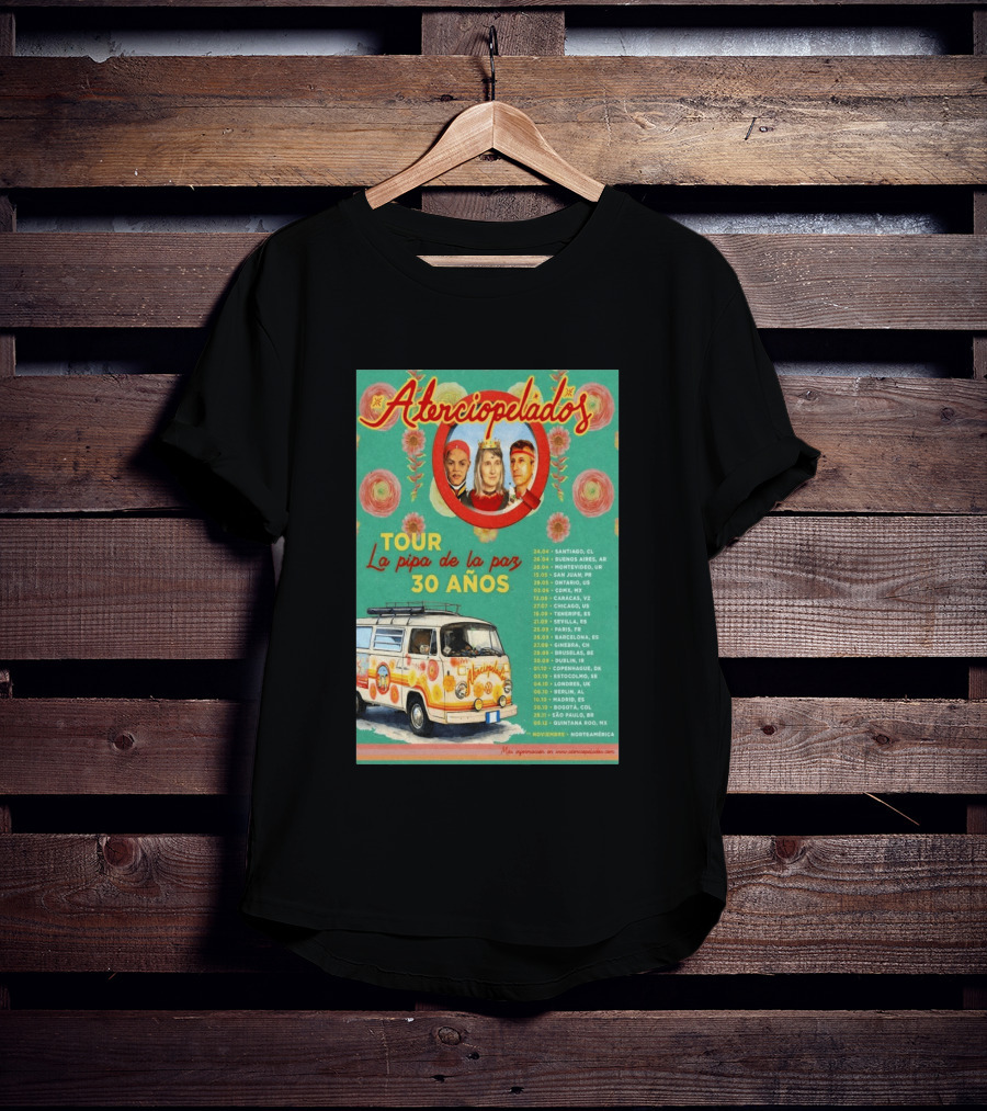 Aterciopelados Tour La Pipa De La Paz 30 Años 2026 Concert Dates And Locations T-Shirt