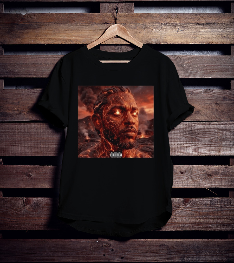 Kendrick Lamar Fireman Album 2026 Lava Eruption Cover T-Shirt