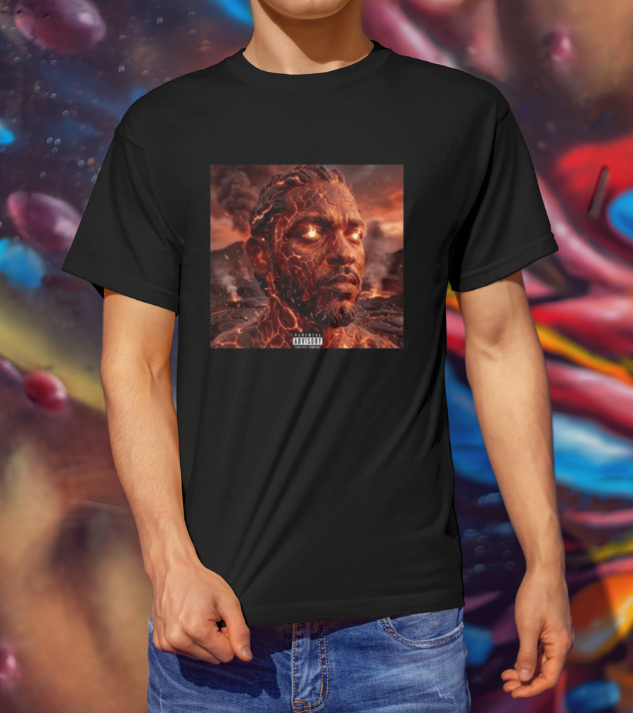 Kendrick Lamar Fireman Album 2026 Lava Eruption Cover T-Shirt