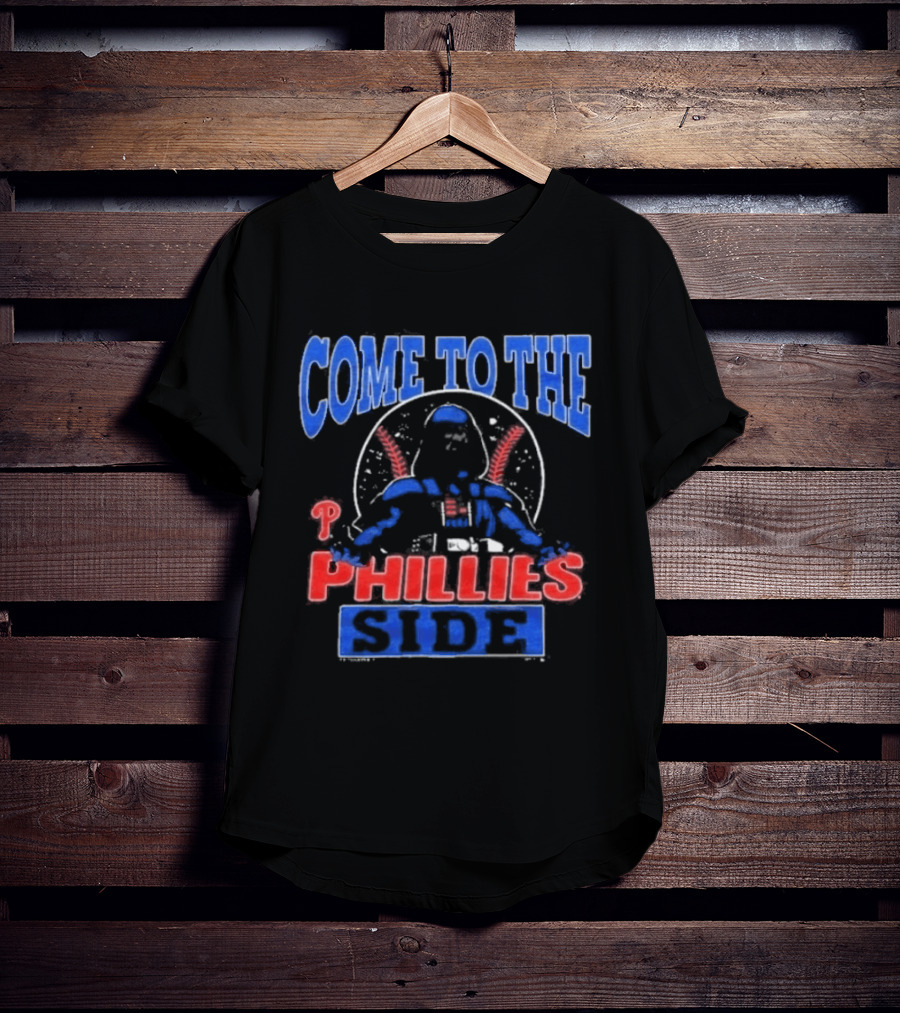 Philadelphia Phillies Come To The Dark Side Star Wars Mashup T-Shirt