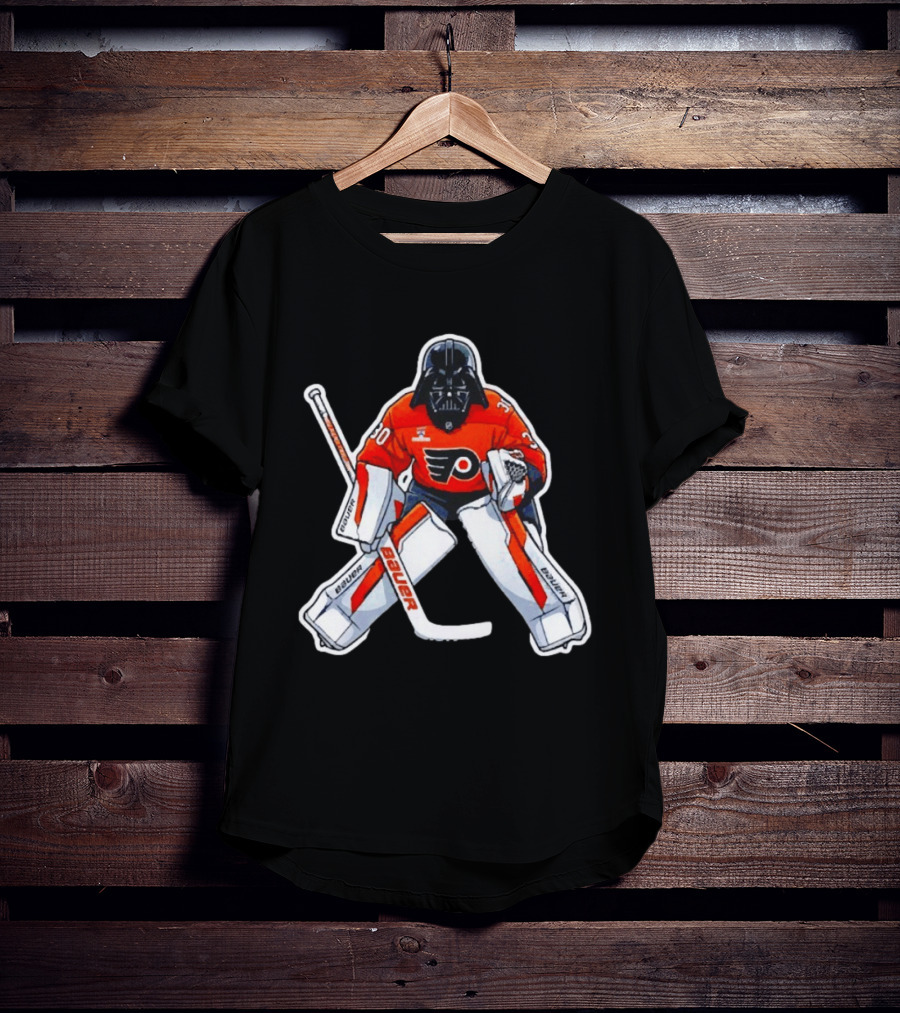 Dan Vladar Philadelphia Flyers Hockey Goalie Darth Vader Bauer Pads T-Shirt