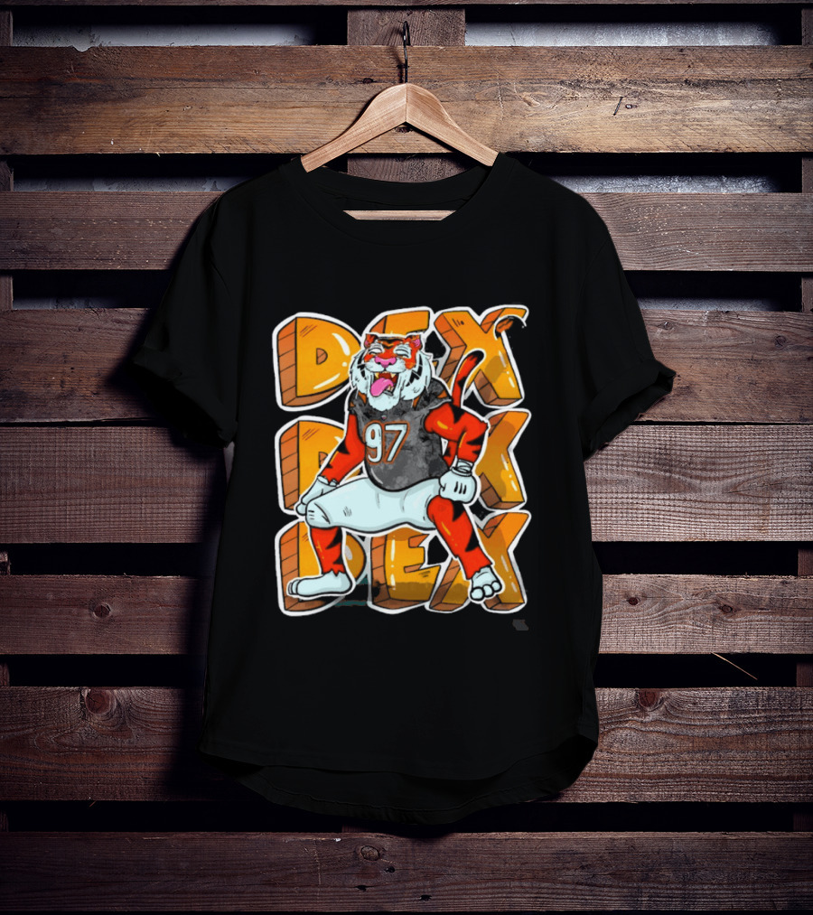 Dexter Lawrence II 97 DEX Cincinnati Bengals Tiger T-Shirt