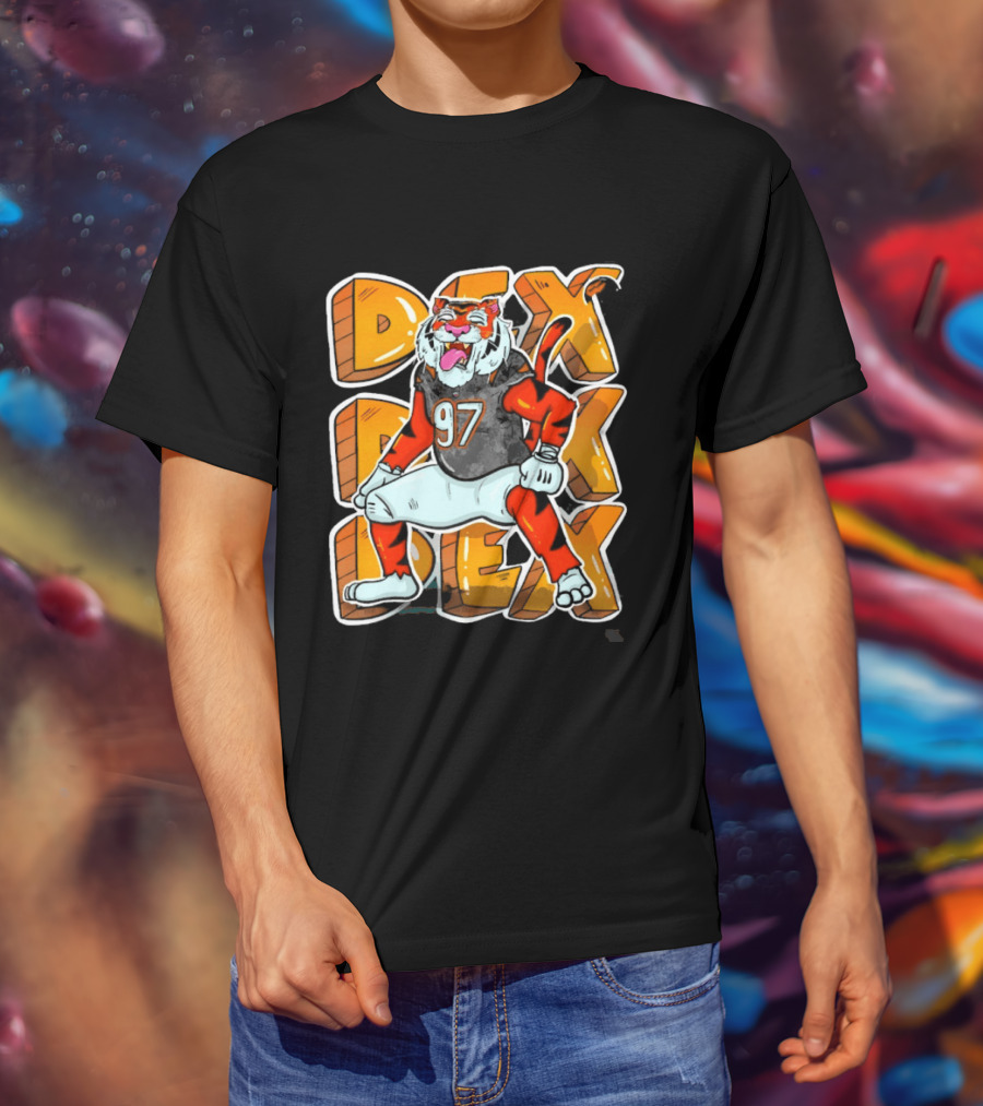 Dexter Lawrence II 97 DEX Cincinnati Bengals Tiger T-Shirt