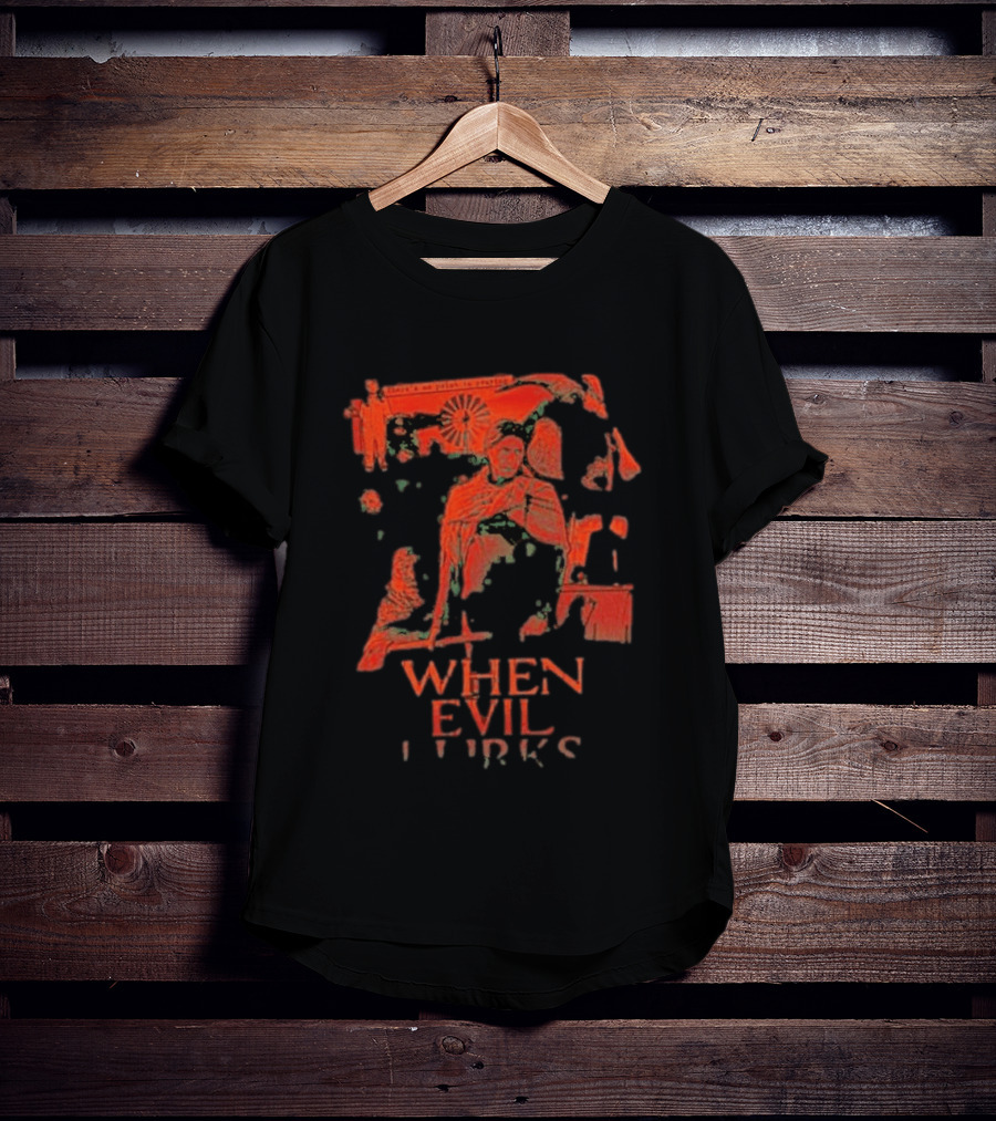 When Evil Lurks Wrath Of God Retro Red T-Shirt