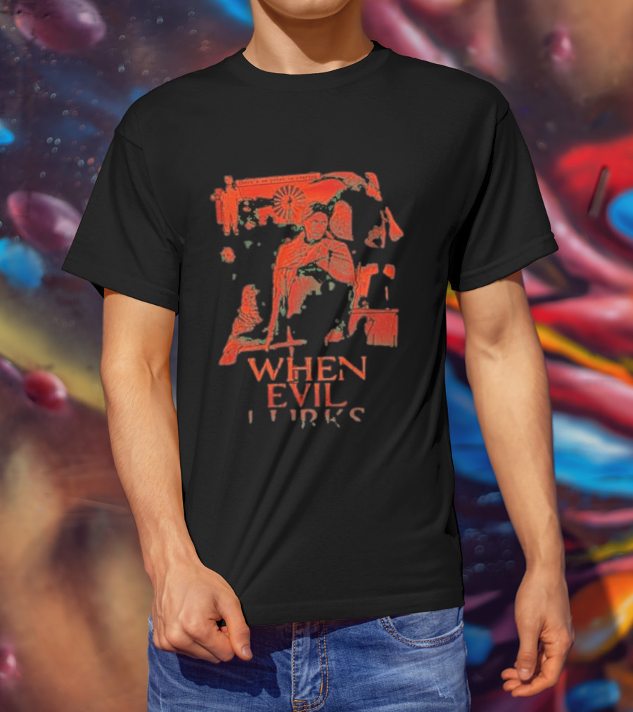 When Evil Lurks Wrath Of God Retro Red T-Shirt