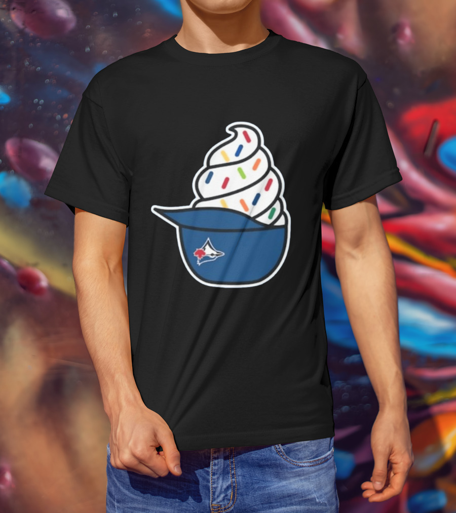 2026 Blue Jays Ice Cream Helmet Toronto Baseball Fan Cap Sundae T-Shirt